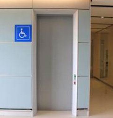 Disabled toilet door